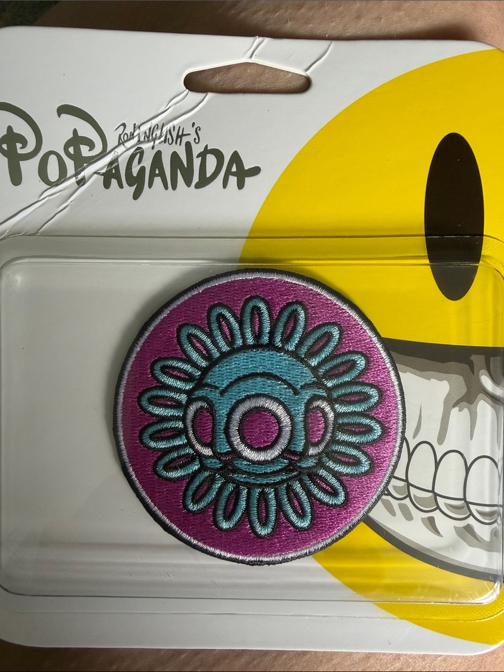 Ron English Popaganda - Embroidered Art Patch “Shocking Sunflower” (NWT)